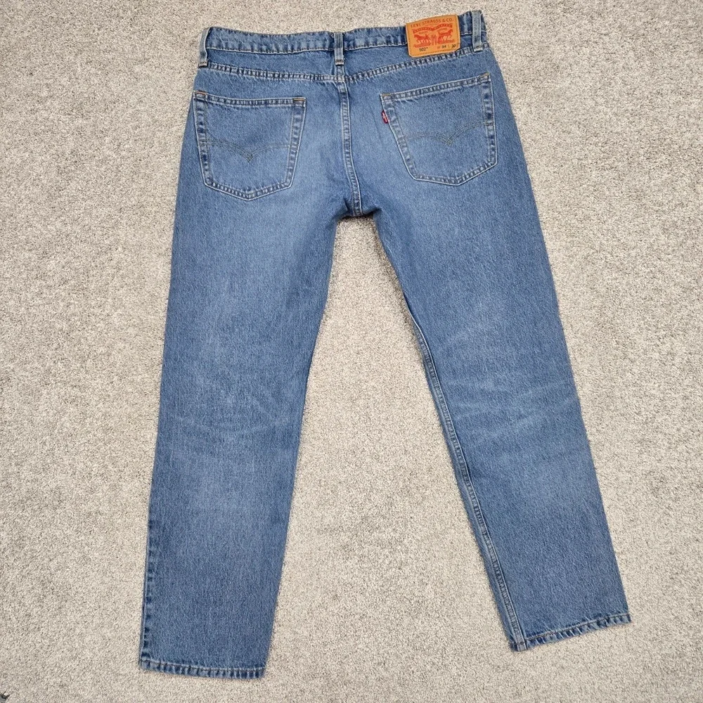 Levis‎ 502 Jeans Mens 34x30 (fits 34x28) Blue Medium Wash stretch